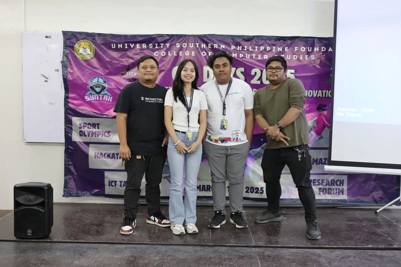 With the hackathon team