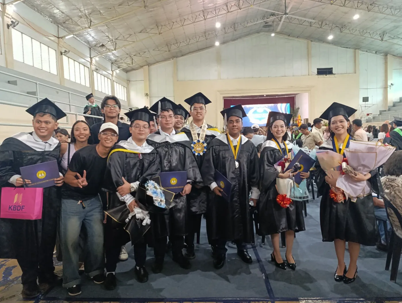 Graduating class at the University of Southern Philippines Foundation commencement
