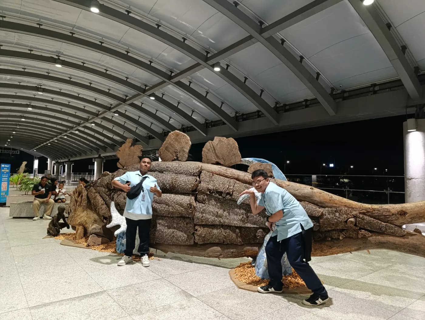An airport send-off